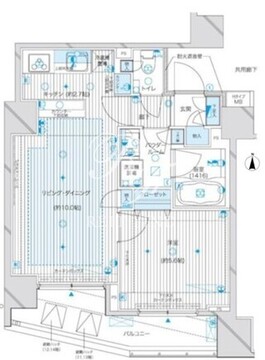 メインステージ九段下 1404 間取り図
