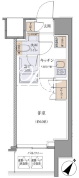 JMFレジデンス北品川 806 間取り図