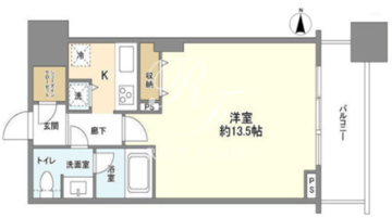 コンシェリア西新宿タワーズウエスト 1712 間取り図