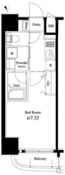 ハーモニーレジデンス門前仲町 1205 間取り図