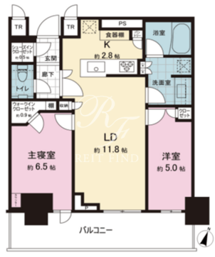 パークタワー西新宿 2206 間取り図