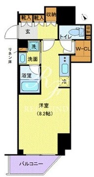 メイクスデザイン芝公園 204 間取り図