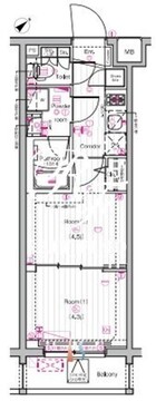 ザ・プレミアムキューブG東中野 512 間取り図