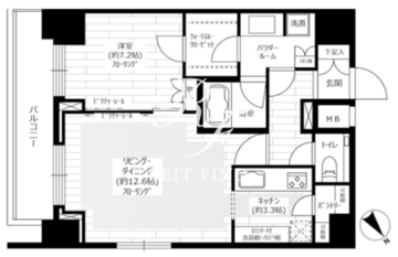 グランドコンシェルジュ六本木 1904 間取り図