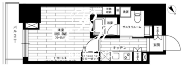 グランドコンシェルジュ六本木 1607 間取り図