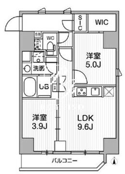 シーズンフラッツ蒲田ウエスト 502 間取り図