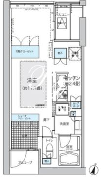 ガーデニエール砧ウエスト 338 間取り図