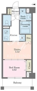 デュオステージ大塚 411 間取り図