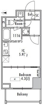 グランパセオ浅草入谷 402 間取り図