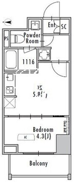 グランパセオ浅草入谷 802 間取り図