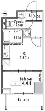 グランパセオ浅草入谷 1102 間取り図