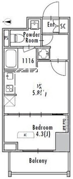グランパセオ浅草入谷 1402 間取り図