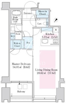 ラ・トゥール新宿ガーデン 3722 間取り図
