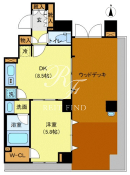 シティスパイア若松町 101 間取り図