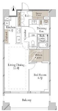 グランフィールド麻布霞町 202 間取り図