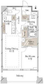 グランフィールド麻布霞町 204 間取り図
