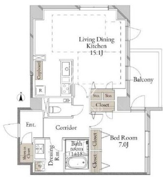 グランフィールド麻布霞町 206 間取り図