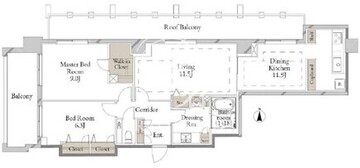 グランフィールド麻布霞町 307 間取り図