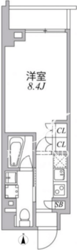アジールコート麻布十番 407 間取り図
