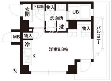 レジディア白金高輪 805 間取り図