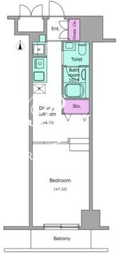 レジディア上野御徒町 703 間取り図