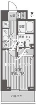 レジディア蒲田 208 間取り図