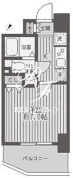 レジディア蒲田 1206 間取り図