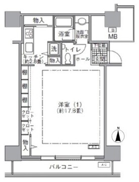 アクティ汐留 1009 間取り図