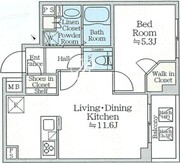 アイルプレミアム月島ドゥーエ 301 間取り図