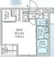アイルプレミアム月島ドゥーエ 101 間取り図