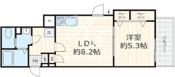 フォセット幡ヶ谷 401 間取り図
