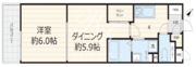 フォセット幡ヶ谷 407 間取り図