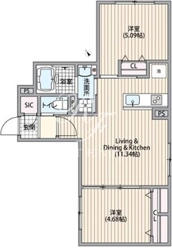 エルファーロ日暮里 101 間取り図