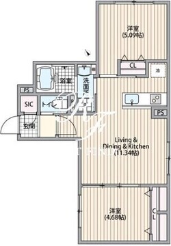 エルファーロ日暮里 302 間取り図