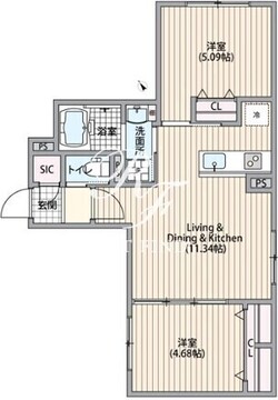 エルファーロ日暮里 402 間取り図
