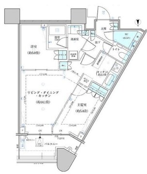 パークタワー勝どき S-1507 間取り図