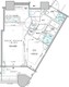 パークタワー勝どき S-308 間取り図