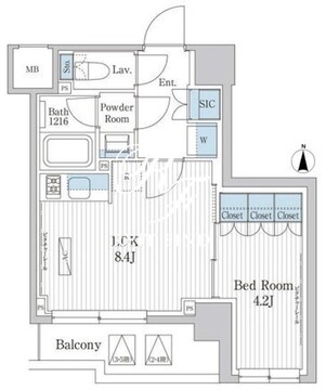 パークアクシス東陽町レジデンス 1206 間取り図