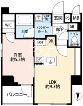 グランドコンシェルジュ恵比寿 301 間取り図