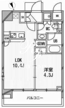 アーデン麻布十番 301 間取り図