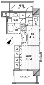 ライオンズシティ白金高輪 807 間取り図