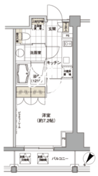 パークハビオ渋谷 505 間取り図