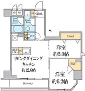 クレストコート志村坂上 1001 間取り図