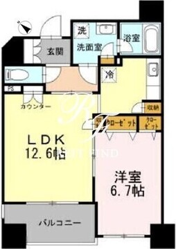 カスタリア荒川 402 間取り図