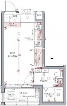ラグディア高輪 202 間取り図