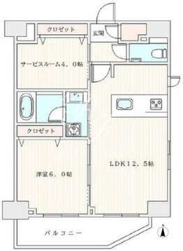 ジーベック両国 1301 間取り図