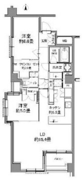 カスタリア高輪 503 間取り図