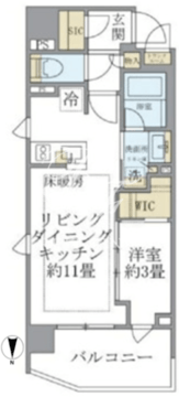 ブリリア目黒大橋 513 間取り図
