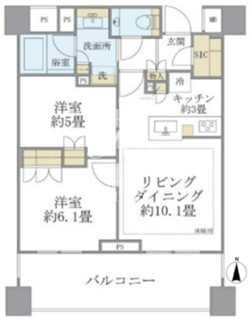 ブリリア目黒大橋 708 間取り図