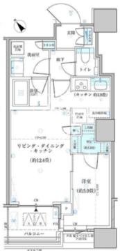 パークタワー勝どき S-722 間取り図